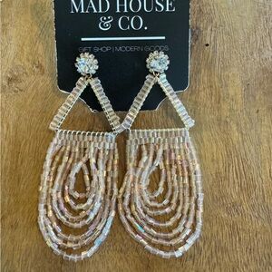 Mad House & Co. Peach Beaded Earrings